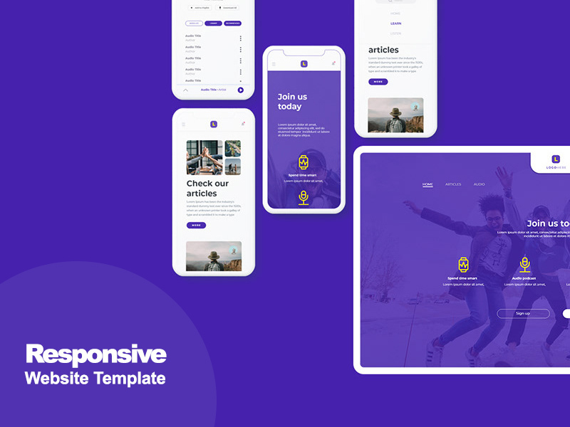 Free Responsive Website Template (Adobe Xd) - Free Template Timeline Adobe Xd