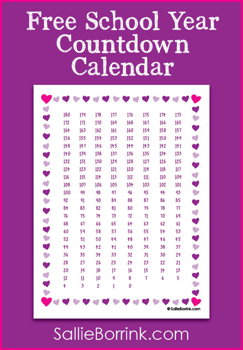 Free School Year Countdown Calendar Printable - A Quiet Free Countdown Calendar For Desktop