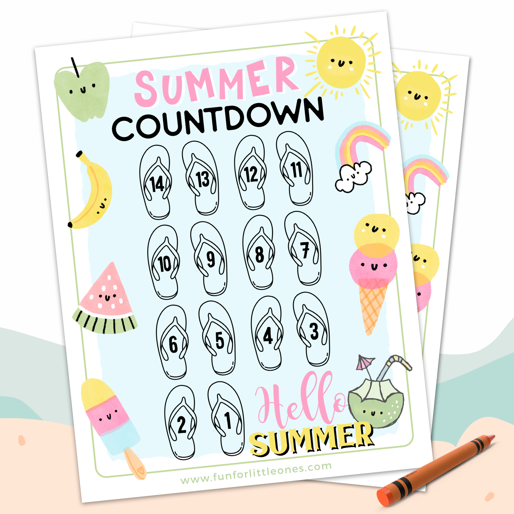 Holiday Countdown Printable Summer | Example Calendar Fun Printable Countdown Calendars