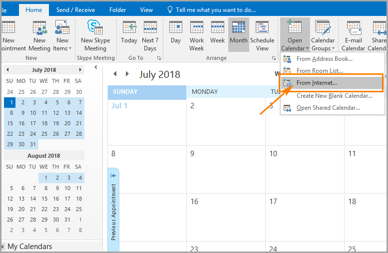 How To Add Google Calendar To Outlook (Easy Steps) Outlook Switch To Calendar Button Missing