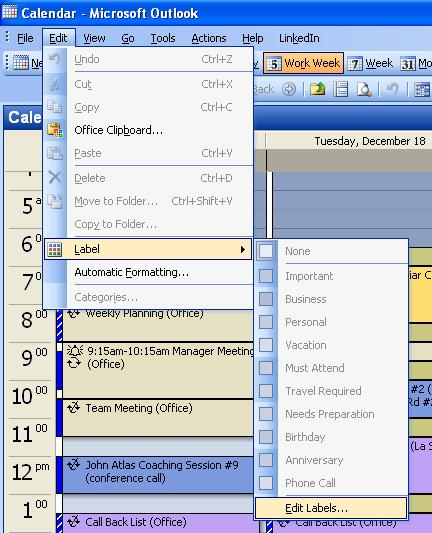 How To Change Color Coding Labels In The Microsoft Outlook Outlook Calendar Button Disappeared