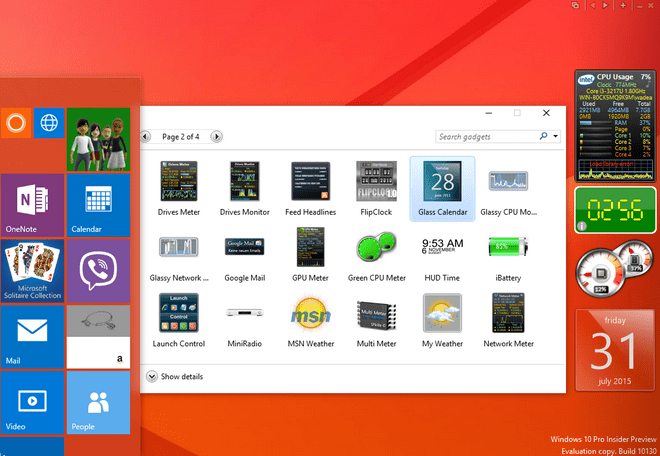 How To Install Desktop Gadgets For Windows 10 Widget Windows 10 Countdown Desktop