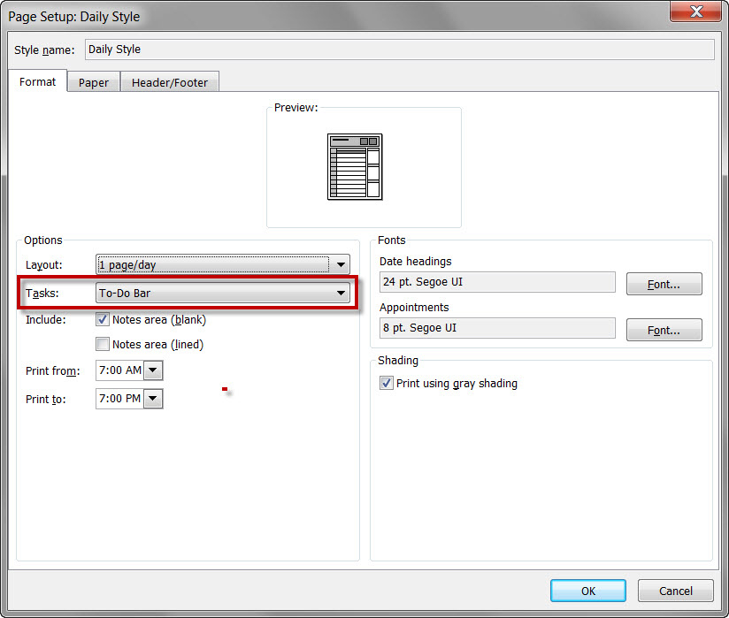 How To Print Your Outlook Calendar With The Myn Task List Outlook Switch To Calendar Button Missing
