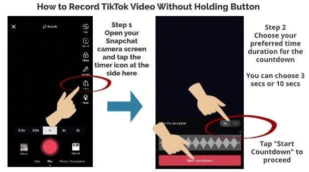 How To Record Tiktok Video Without Holding Button - My How To Put A Countdown On Your Phone