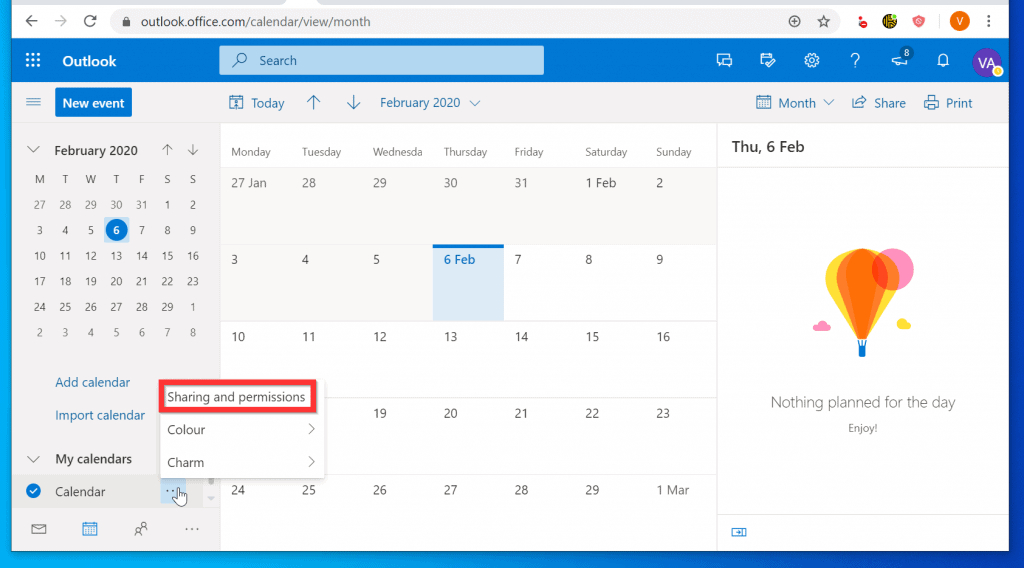 How To Share Outlook Calendar (3 Methods) | Itechguides Outlook App Not Showing Calender On Bottom