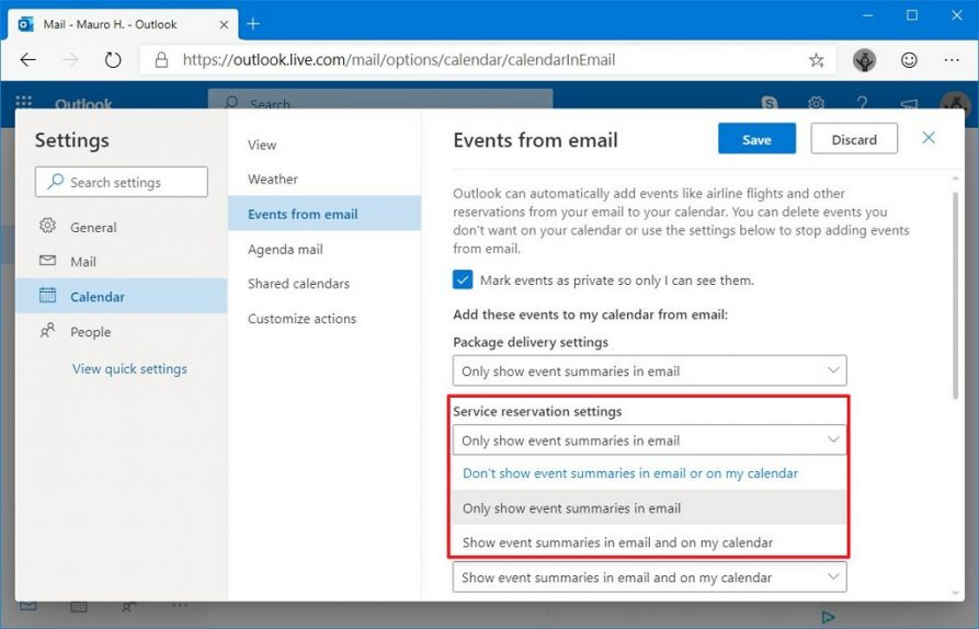 How To Stop Outlook Automatically Adding Calendar Events Outlook Calendar Button Disappeared