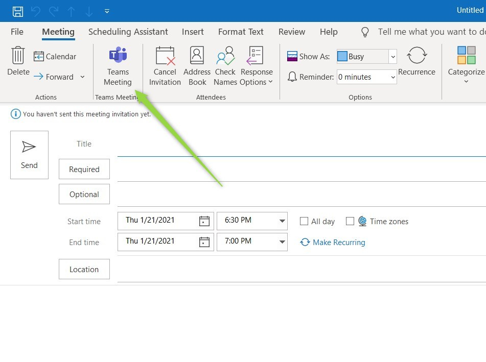 How To Use Microsoft Teams Meeting - Microsoft 365 Atwork Outlook Calendar Button Disappeared