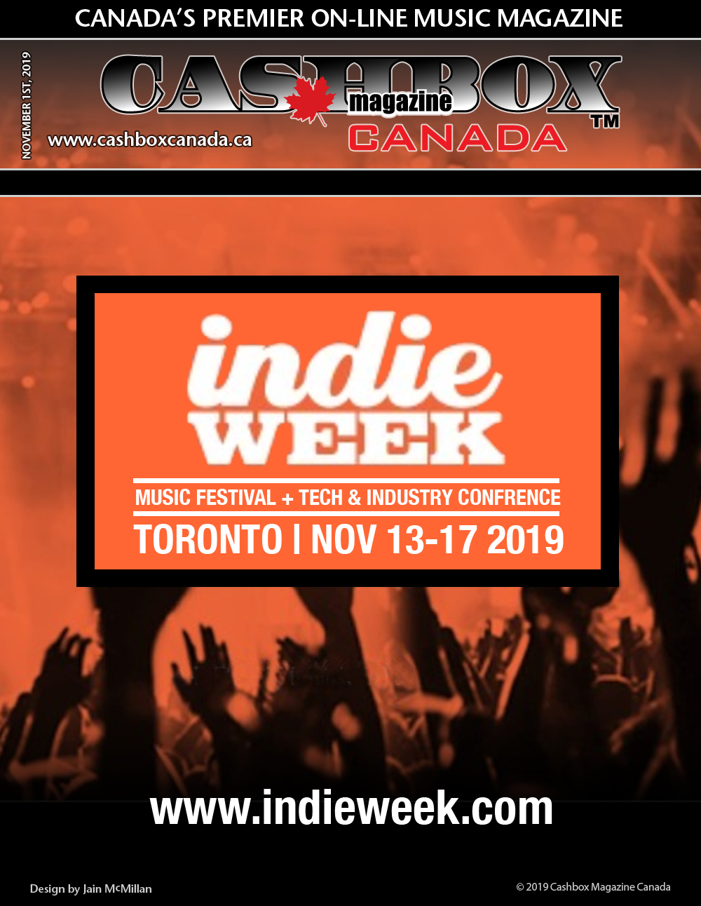 Indie Week Toronto November 13-17, 2019 | Cashbox Canada How Many Weeks Are In November