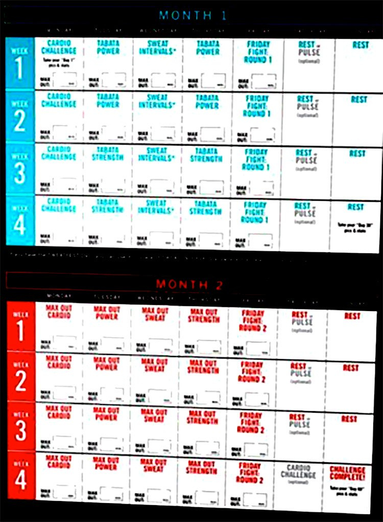 Insanity Max 30 Workout Schedule Pdf | Eoua Blog Insanity Max 30 Schedule