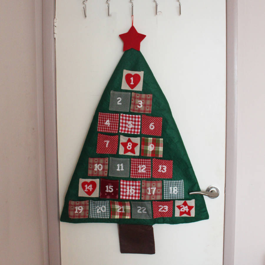 Large Fabric Christmas Tree Advent Calendar By Posh Totty For Advent Calendars Do.you.count Up Or Down