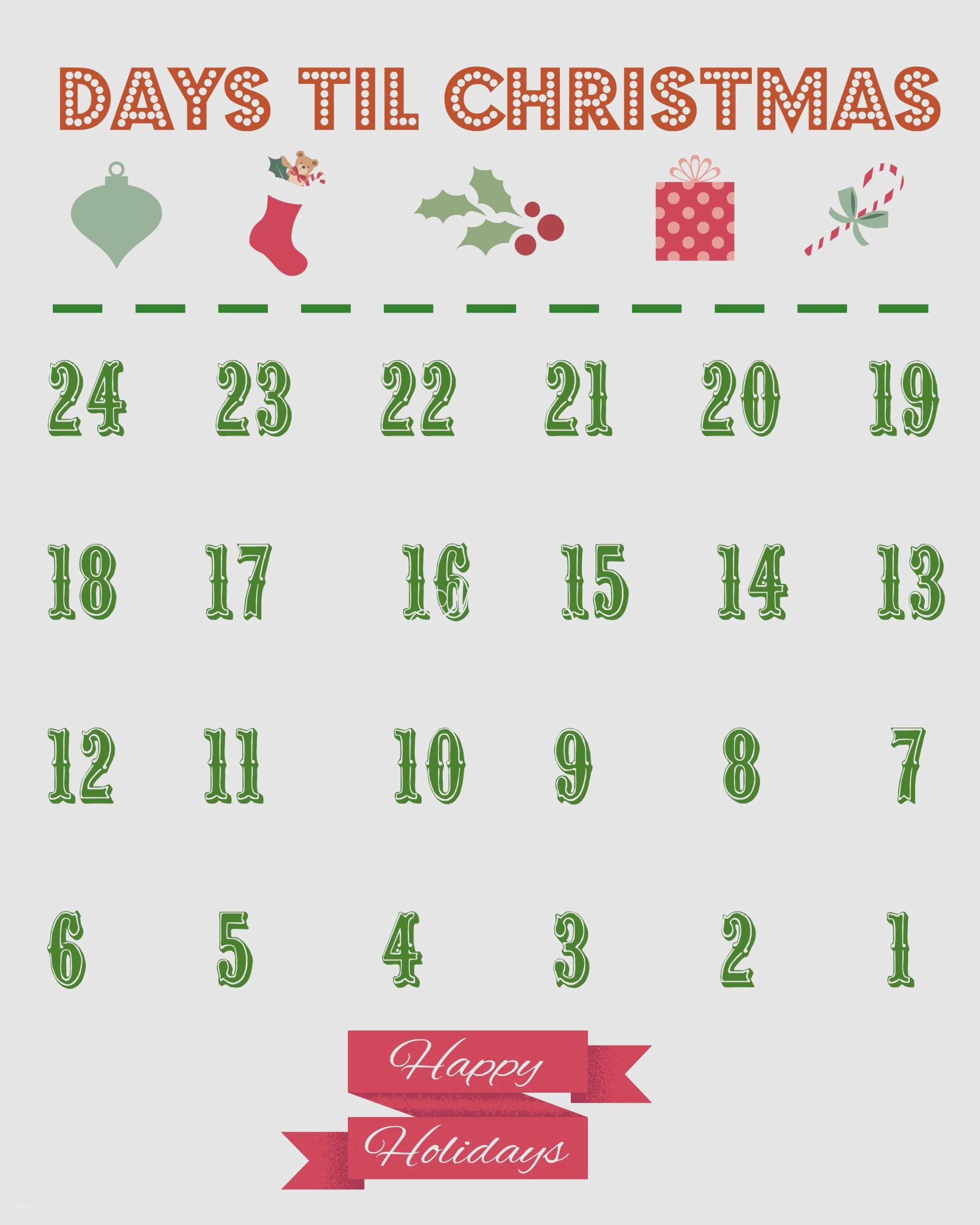 Luxury 10 Days Till Christmas Advent Calendar | Christmas Fun Printable Countdown Calendars