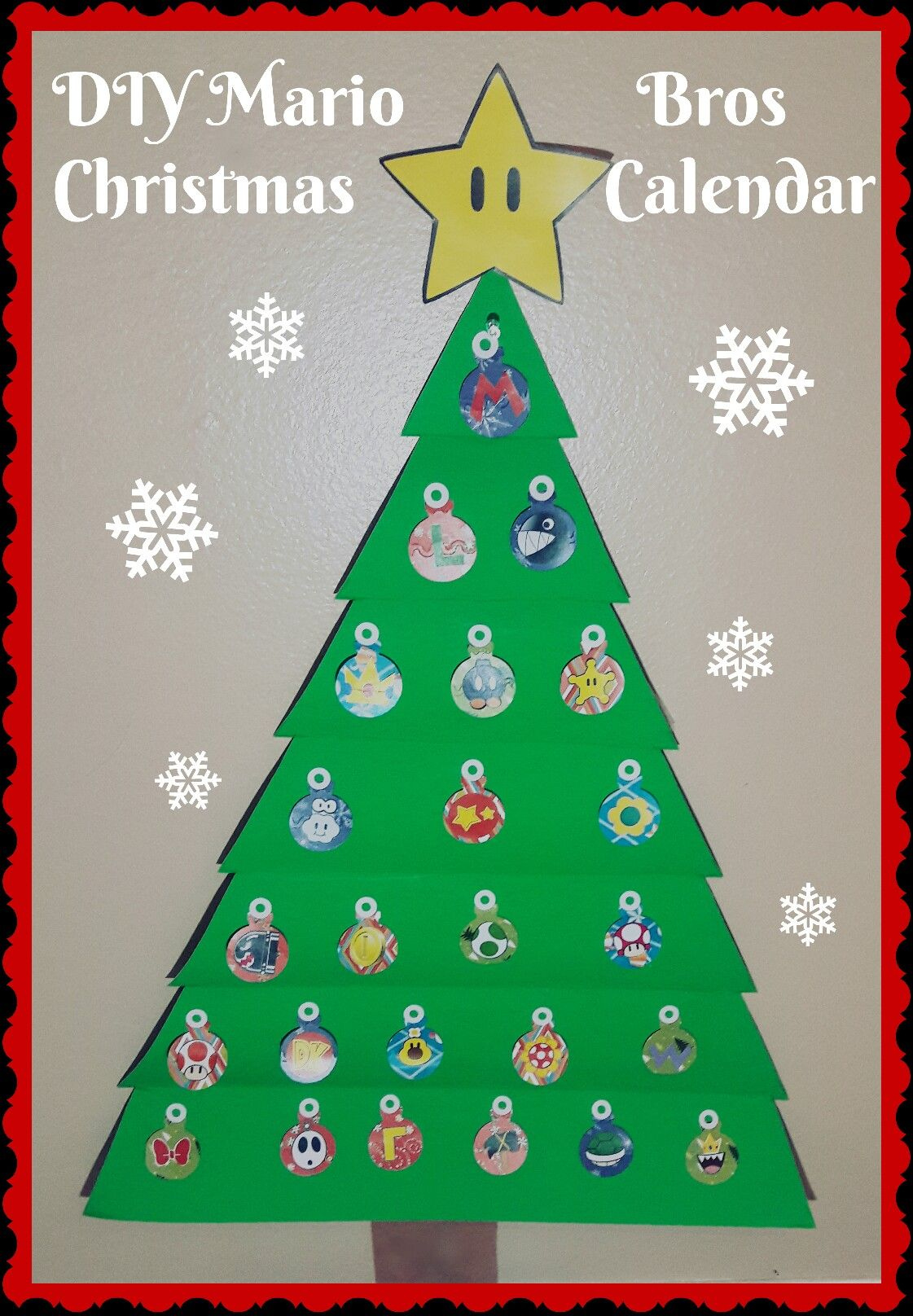 Mario Bros Christmas Countdown Calendar. Perfect For Kids App Xmas Candar For Xmas Count Down