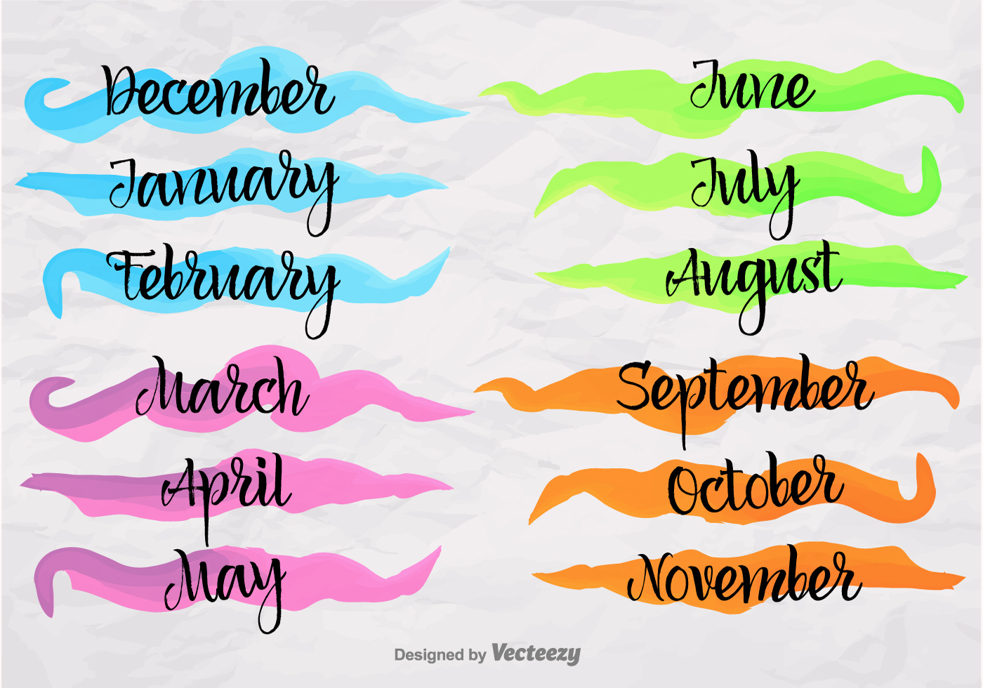 Months Of The Year Banners - Download Free Vector Art Months Of The Year Calendar Printables