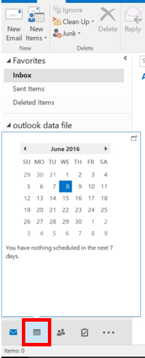 Opening A Shared Calendar In Outlook | It Services Where Is The Calendar Icon In Outlook