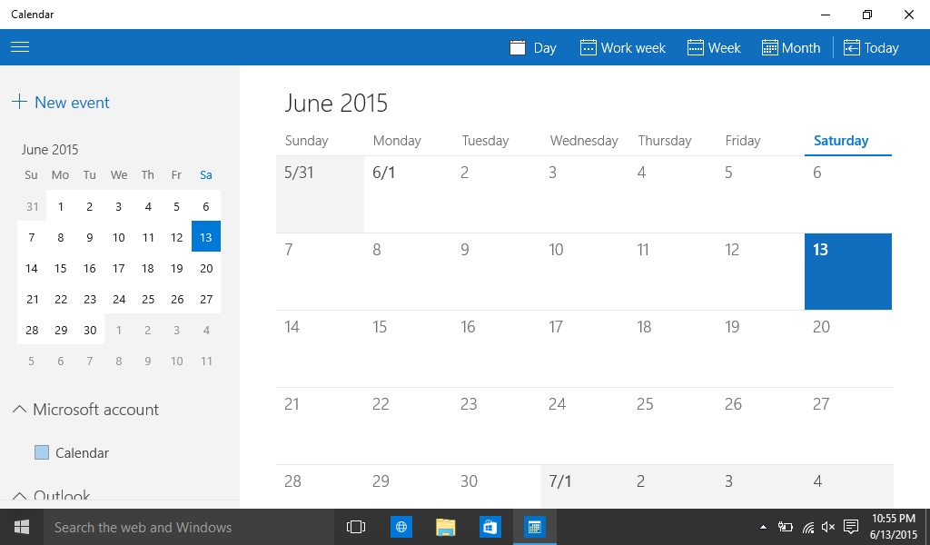 Outlook Mail &amp; Calendar For Windows 10 Updated With Ui Where Is The Calendar Icon In Outlook