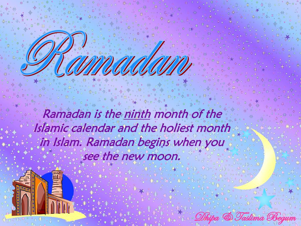Ppt - Ramadan Is The Ninth Month Of The Islamic Calendar 9Th Month Of Lunar Calendar