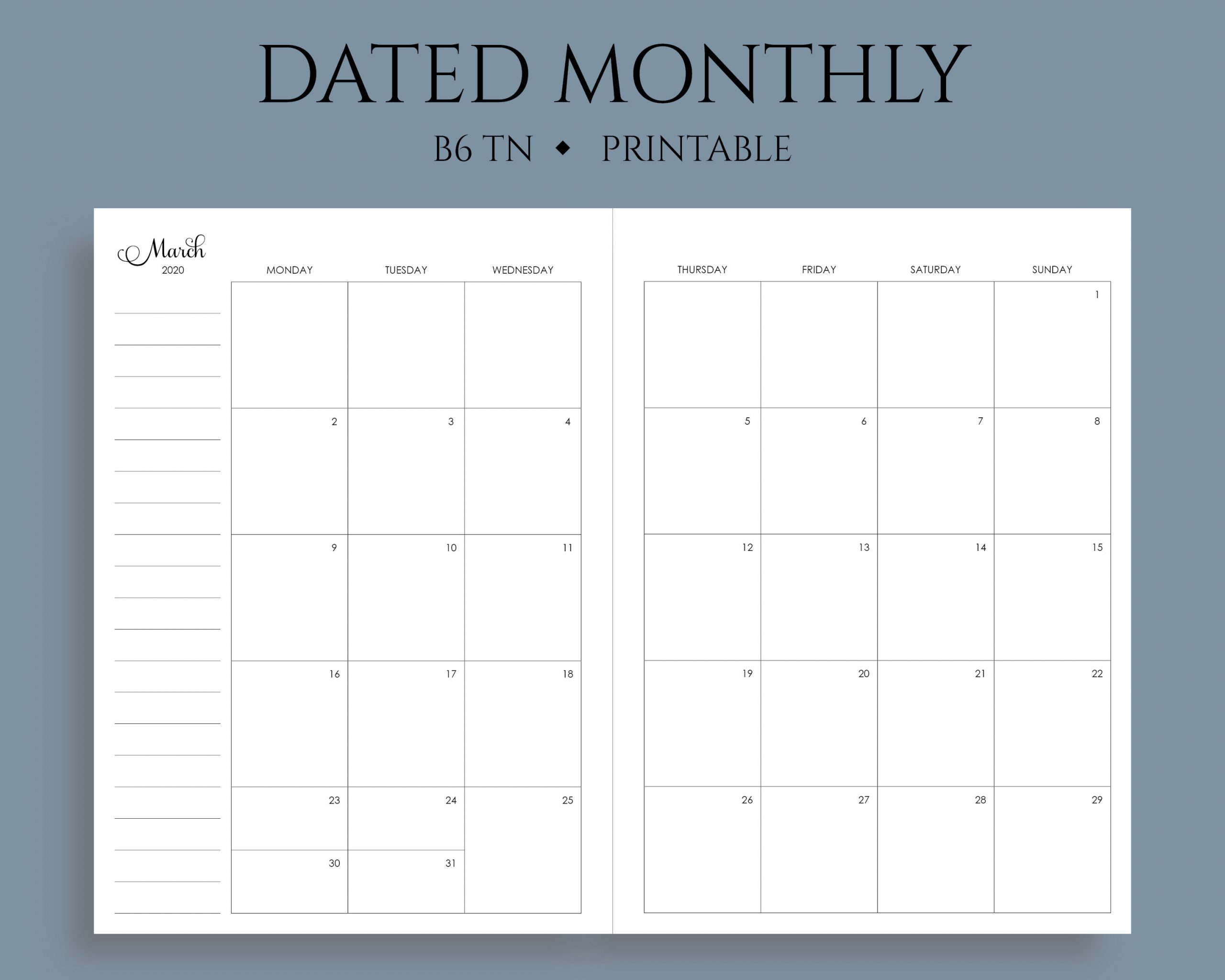 Printable Monthly Calendar Sunday To Saturday No Dates Free Monthly Templates Starting Monday
