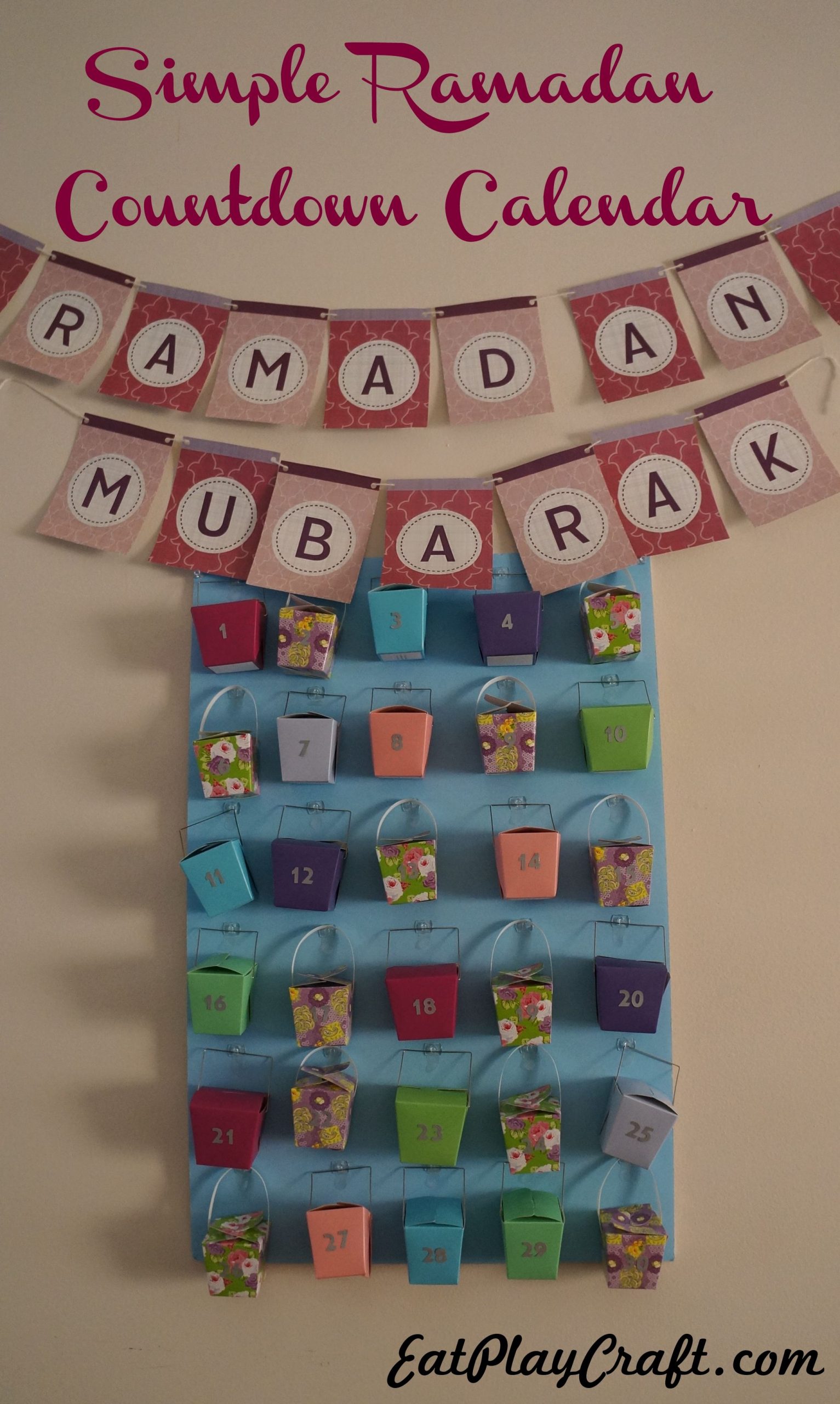 Ramadan Countdown Calendar | Ramadan Crafts, Ramadan Kids Do Advent Calendars Count Up Or Down