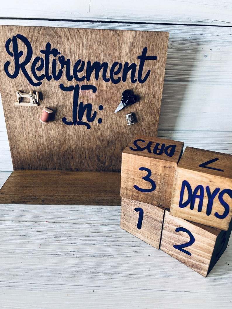 Retirement Countdown Calendar With Blocks Sewing Theme | Etsy Printable Retirement Countdown Calendar Free
