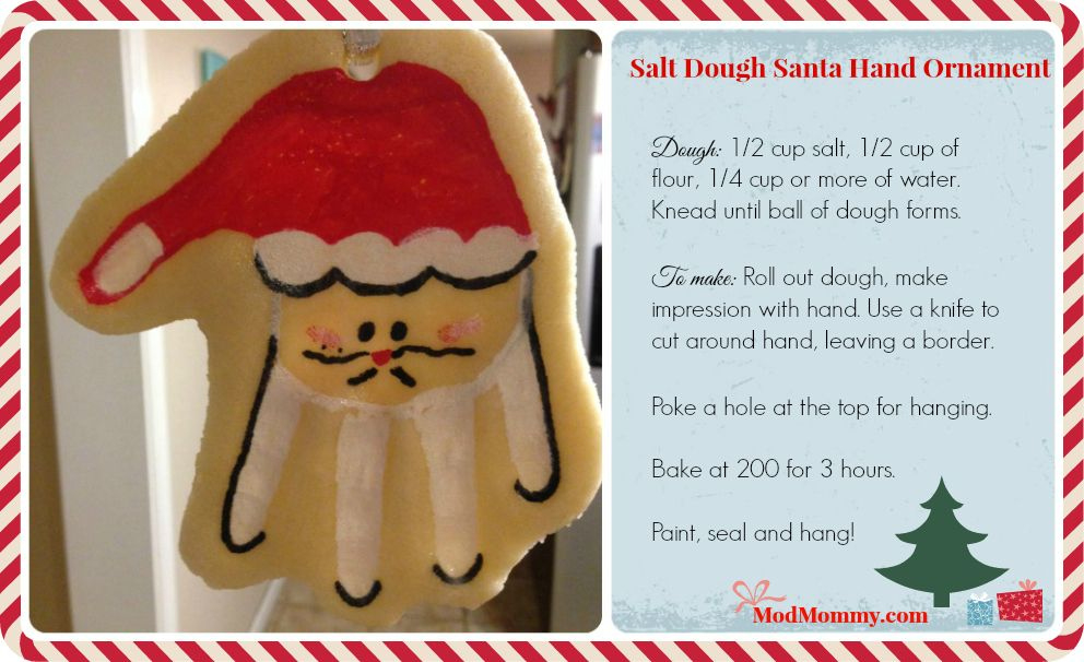 Salt Dough Santa | Santa Hand Ornament, Salt Dough, Kids What Years Did Avon Sell The Countdown To Christmas Calendar
