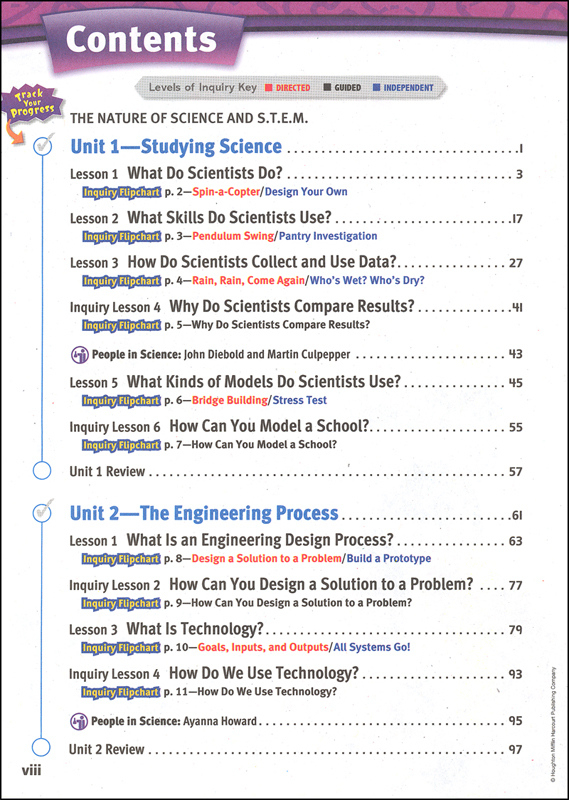 Science Fusion: Grade 4 | Houghton Mifflin Harcourt Unit 4 School Schedule
