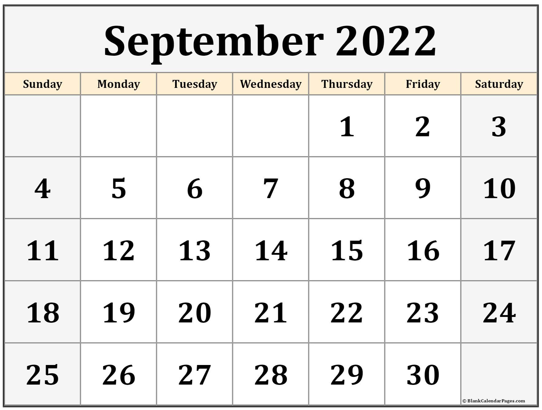 September 2022 Calendar | Free Printable Calendar Templates November December 2022 Calendar