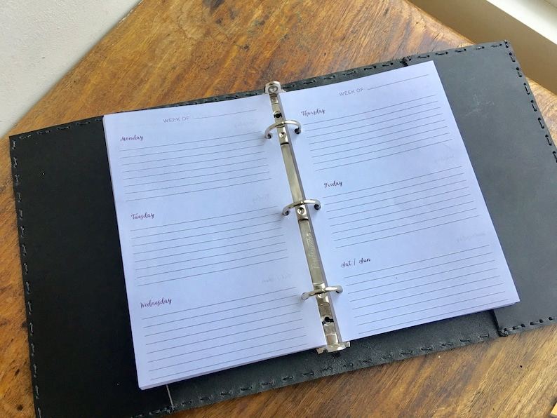 Small Binder A5 Planner Organizer Three Ring Notebook Free Printable Calendar For Three Ring Binder