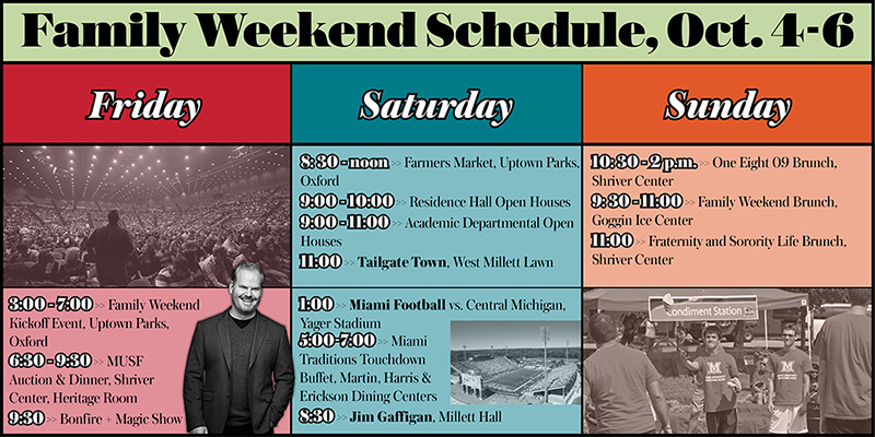 Weekend Schedule - Miami University Saturday And Sunday Schudule