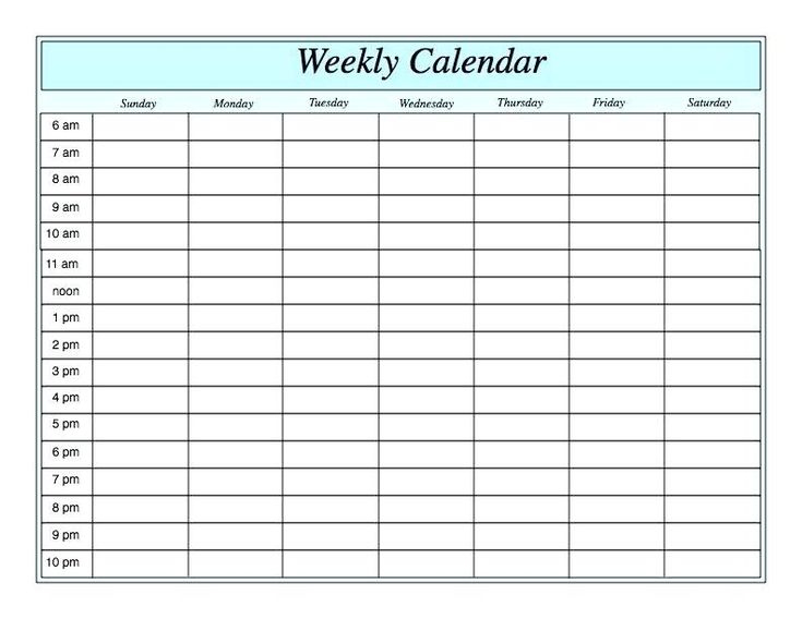 Weekly Blank Calendar Template #Blankcalendar #Template 4 Weekly Calender Print